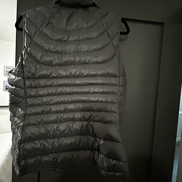 Women’s, quilted vest, goose, gray, medium, warm, pockets, - Picture 5 of 6